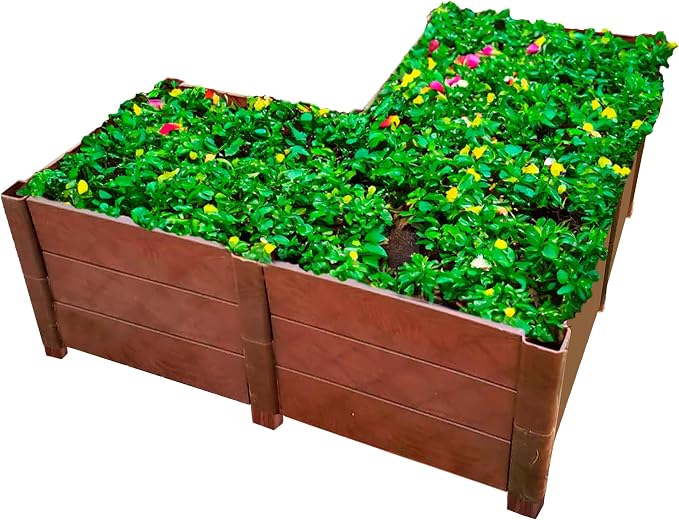 Dalen Modular Raised Bed Garden – Faux Wood – 8 Panel Starter Pack – Makes by Dalen
