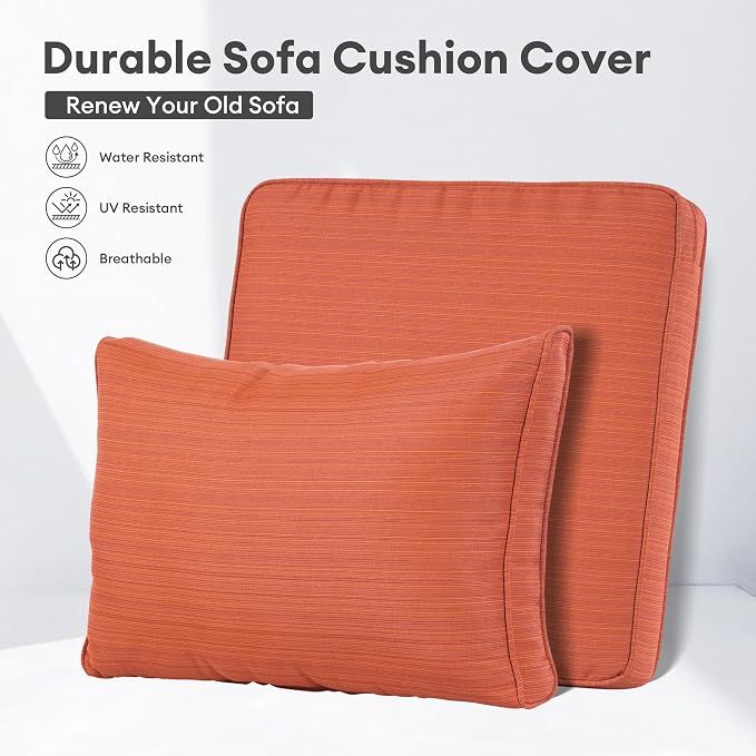 ovios Patio Cushion Covers, Waterproof Cushion Cover - Image 2