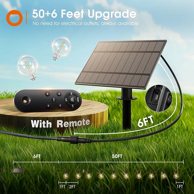 addlon 56FT Solar String Lights Outdoor - Image 6