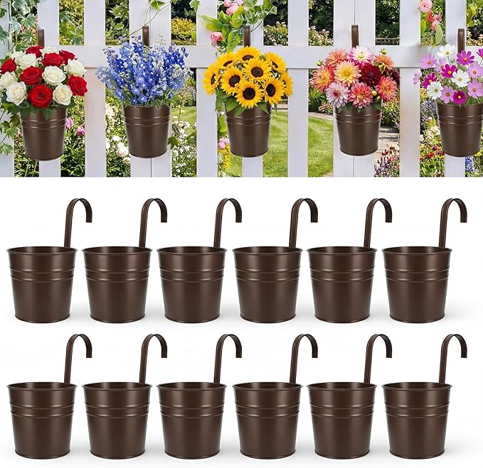 HowRU Hanging Flower Pots, Railing Planter Box by HowRU