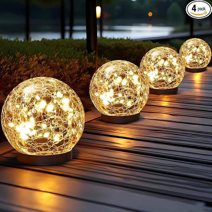 Solar Globe Lights Outdoor Waterproof by JKIMK
