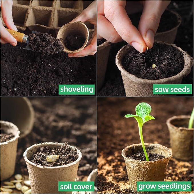 JERIA 50-Pack 3.15 Inch Peat Pots - Image 5