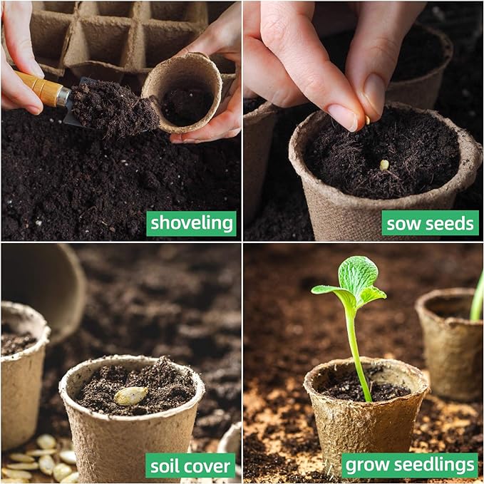 JERIA 200-Pack 3.15 Inch Peat Pots - Image 5