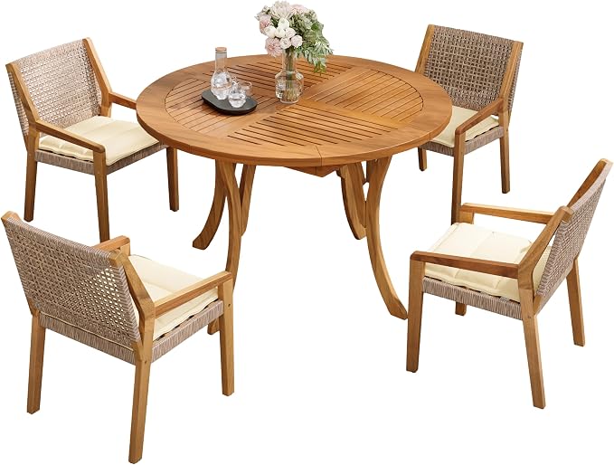 Christopher Knight Home Verle Wooden Patio Dining Set - Image 3
