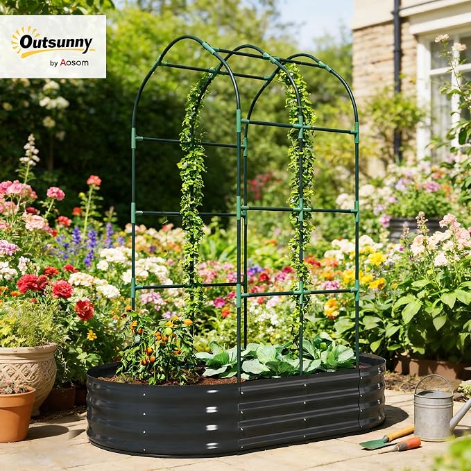 Outsunny Galvanised Raised Garden Bed - Image 2