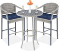 Best Choice Products 3-Piece Patio Bar Table Set, Outdoor Wicker Bar Height by BestChoiceProducts