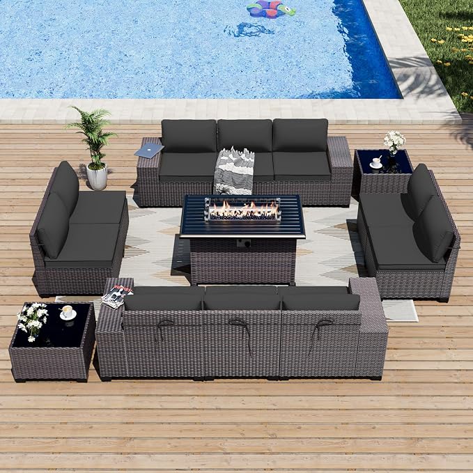 ALAULM 13 Pieces Outdoor Patio Furniture Set by ALAULM