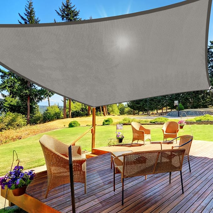 HappyTrends Sun Shade Sail, Tear and Rust Resistant Patio sail Shade by HappyTrends