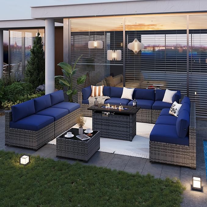 Aoxun Patio Furniture Sets, 12-Piece Outdoor Patio Furniture - Image 2