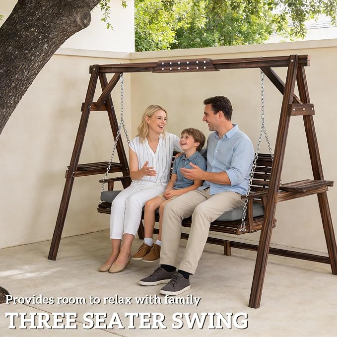 Outsunny 3 Seat Porch Swing - Image 3