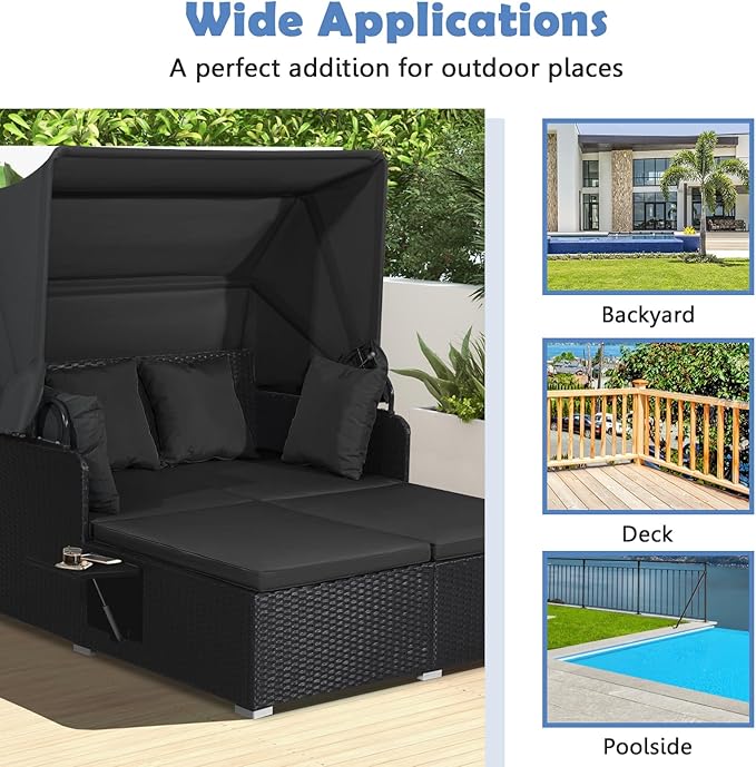 Tangkula Patio Rattan Daybed - Image 8