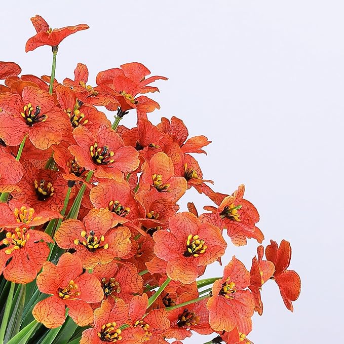 AGIRL 24 Bundles Artificial Fall Flowers Outdoor Indoor Decoration, Fake - Image 3