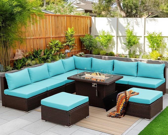 NICESOUL10 Piece Outdoor Couch Furniture Set - Image 2