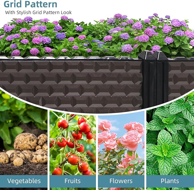 Large Planters for Outdoor Plants 14" Tall Planter Box, Raised Beds for - Image 7