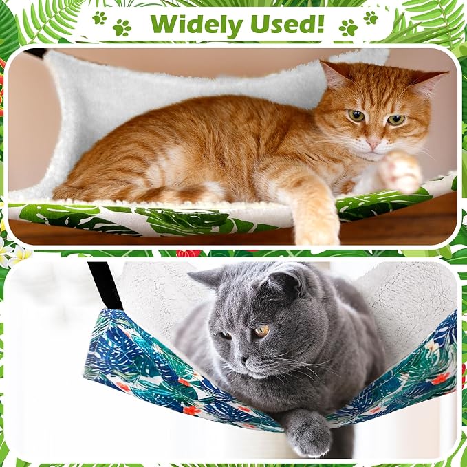 Jetec 2 Pack Cat Hammock for Cage, Catio Accessories Reversible Soft Cats Bed - Image 3
