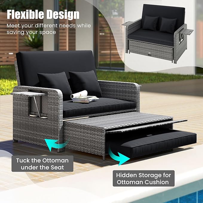Tangkula Patio Rattan Daybed - Image 6