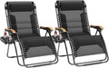 PHI VILLA XXL Oversized Padded Zero Gravity Chair Set of 2, Foldable Patio by PHIVILLAThepioneerofcomfortablehouseholdsupplies