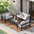 Wisteria Lane Aluminum Outdoor Patio Furniture Set, Modern Patio Conversation by WisteriaLane