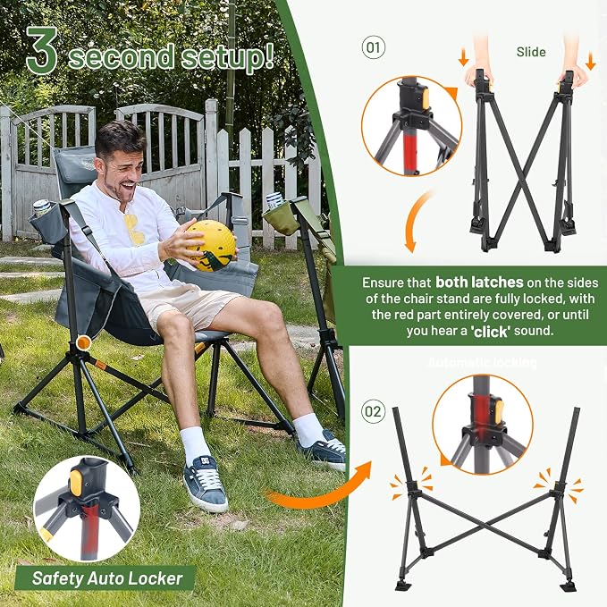 TIMBER RIDGE Hammock Camping Chair, Oversized Swinging Hammock Chair - Image 7
