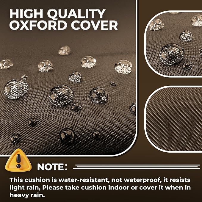 Waterproof Outdoor Chaise Lounge Chair Cushion 74.4 x 22 x 4.7 Inches Memory - Image 7