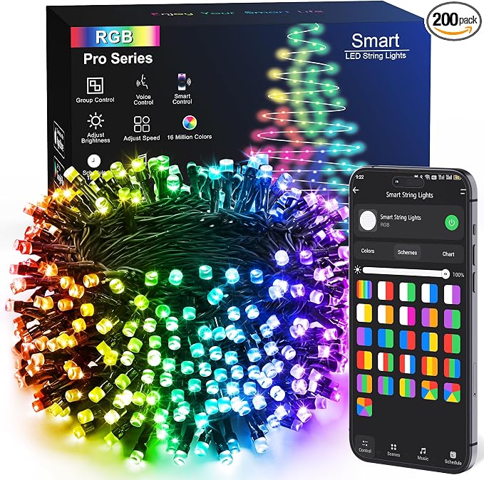 Brizled Pro Smart Christmas Lights, 66ft 200 LED WiFi Christmas Tree Lights by Brizled