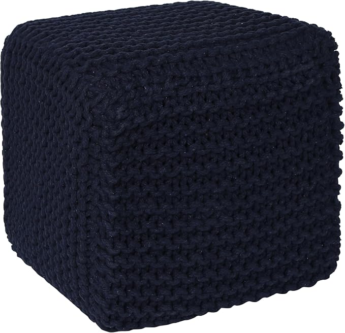 REDEARTH · Square Hand Knitted Pouf - Image 4