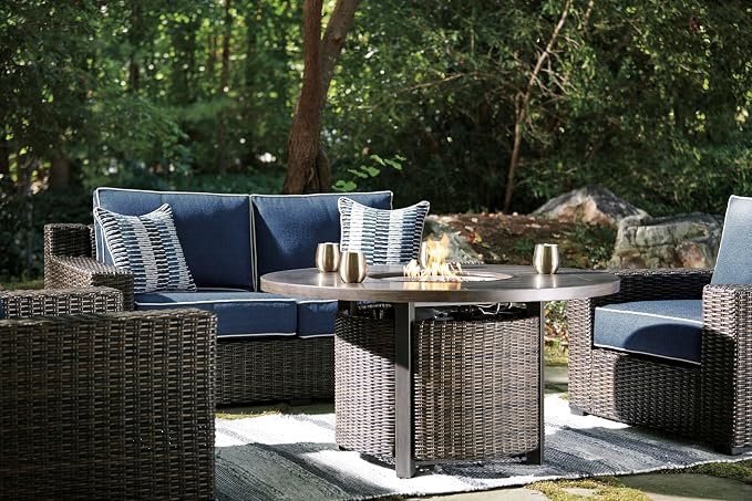 Signature Design by Ashley Paradise Trail Outdoor Round Wicker Patio Fire Pit - Image 17