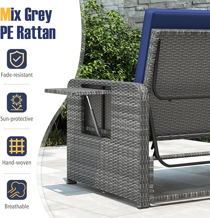 RELAX4LIFE Wicker Patio Outdoor Daybed - Image 8