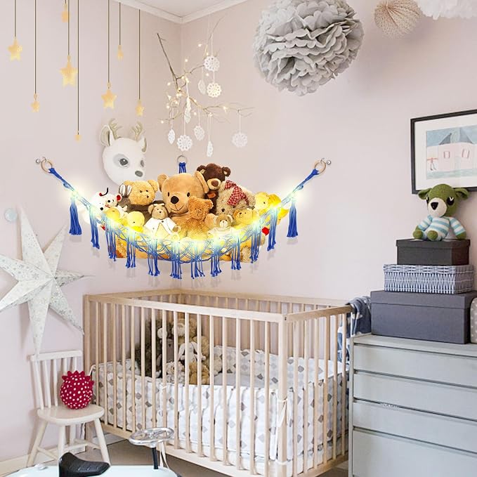 Stuffed Animal Hammock with LED Light, Toy Hammock - Image 3