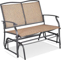 Giantex Patio Glider Bench, 400 Lbs Capacity, Steel Frame, Outdoor Swing Chair by Giantex