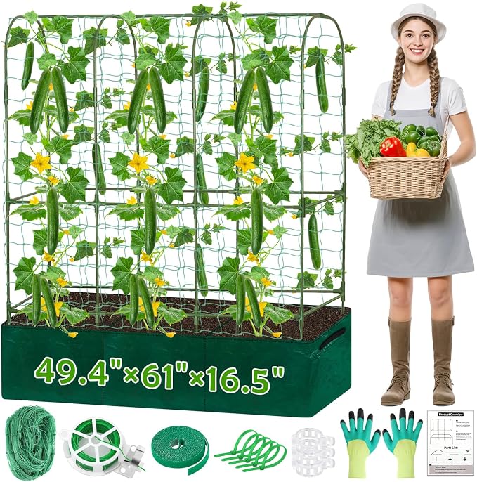 Cucumber Trellis for Climbing Plants by ROADPLUM