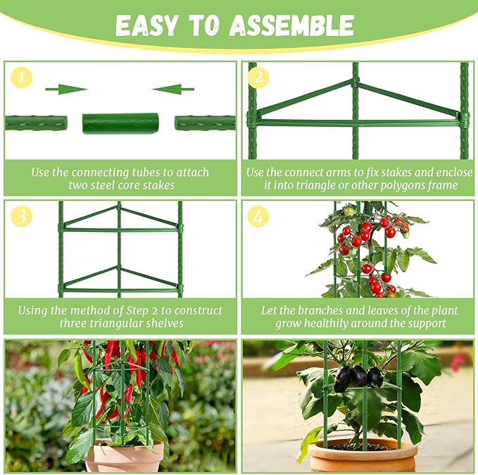 Legigo 6-Pack Tomato Cage for Garden Plant Support- Up to 48inch Garden Stakes - Image 4