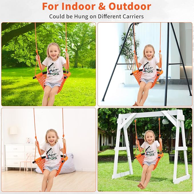 Hi-Na Kids Swing for Swing Set, Heavy Duty Rope Swings - Image 3