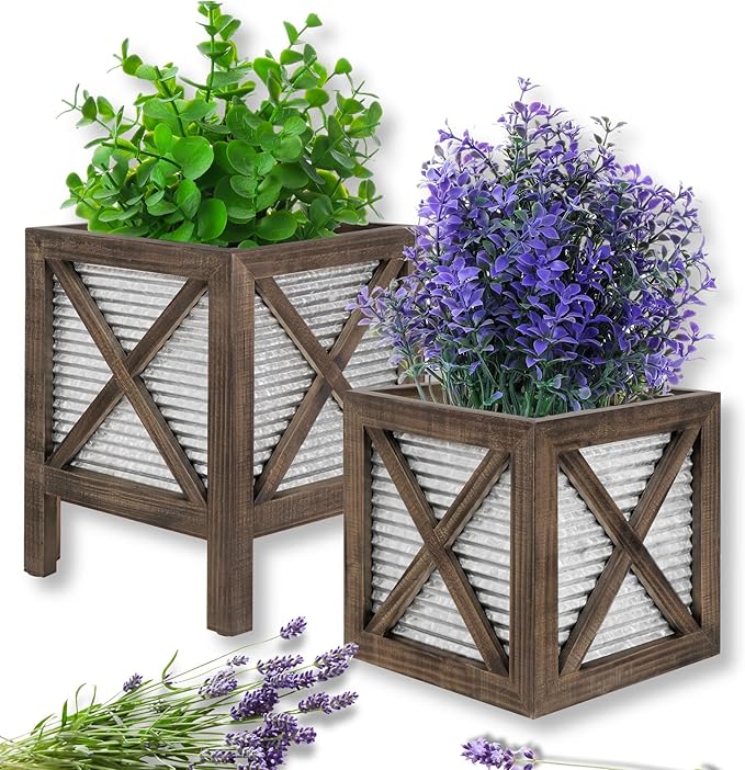 Autumn Alley Farmhouse Front Porch Planters Set of 2 Stand by AutumnAlley