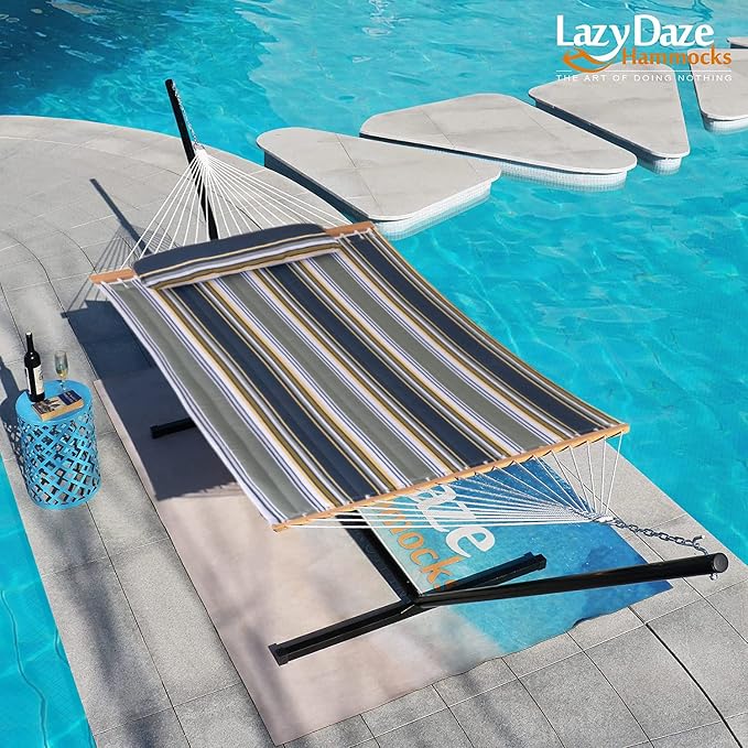 Lazy Daze Hammocks 12 FT Quilted Fabric Double Hammock - Image 6