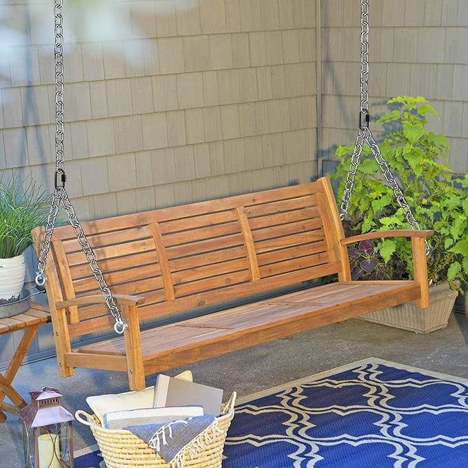 BeneLabel Set of 2 Heavy Duty Porch Swing Hanging Chain Kit, Hammock Chair - Image 4