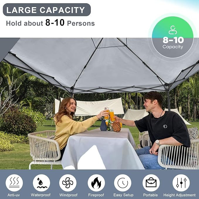 KAMPKEEPER 10x10 Pop-Up Canopy Tent, Waterproof, Portable Shade - Image 6