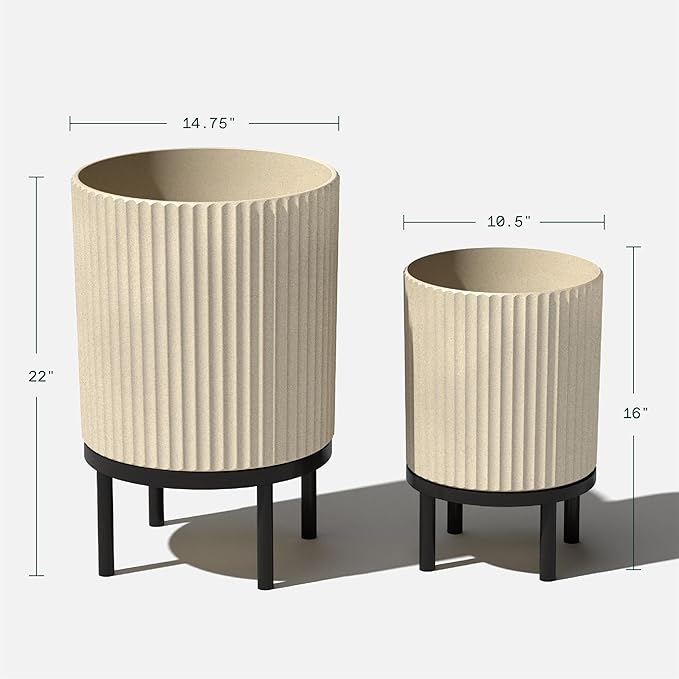 Veradek Demi Series Round Planter w/Stand - Image 3