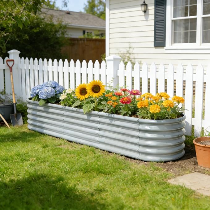 6-Pack Galvanized Raised Garden Bed 8x4x1.5 | 10x2x1.5 ft, Modular Raised - Image 8
