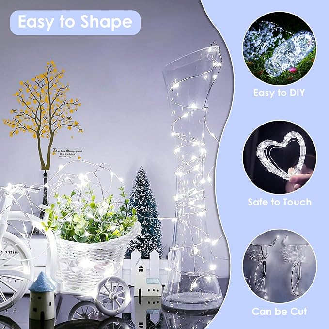33Ft 100LED Fairy Lights Plug in, Waterproof String Lights Outdoor & Indoor 8 - Image 4
