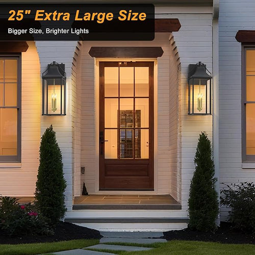 - Outdoor Wall Lights Fixtures, Large Size Dusk to Dawn Waterproof - Image 2