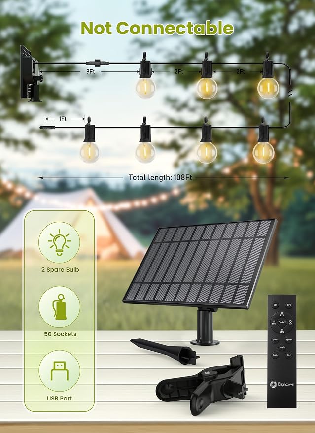 Brightown String Lights Outdoor Waterproof - Image 5