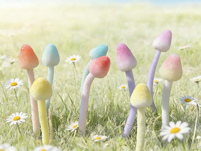 67-Piece Glittery Mushroom Fairy Garden Kit - Image 7
