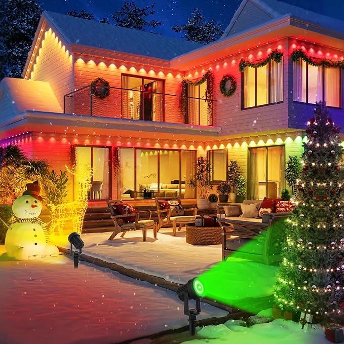 Solar Spotlights Outdoor Waterproof, RGB Landscape Spotlights, Christmas - Image 8
