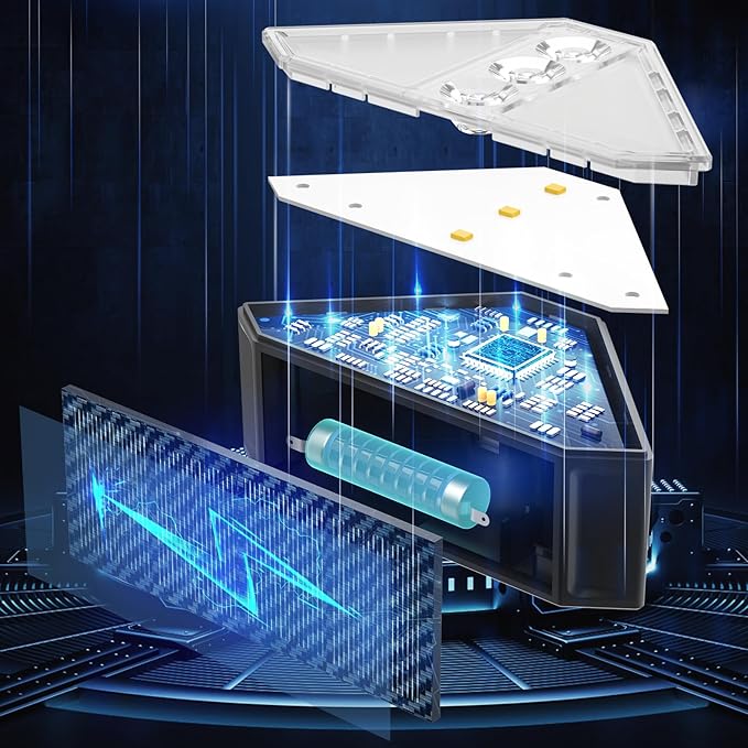 ROSHWEY Solar Stair Lights Outdoor Waterproof, 16 Pack Step Lights - Image 3