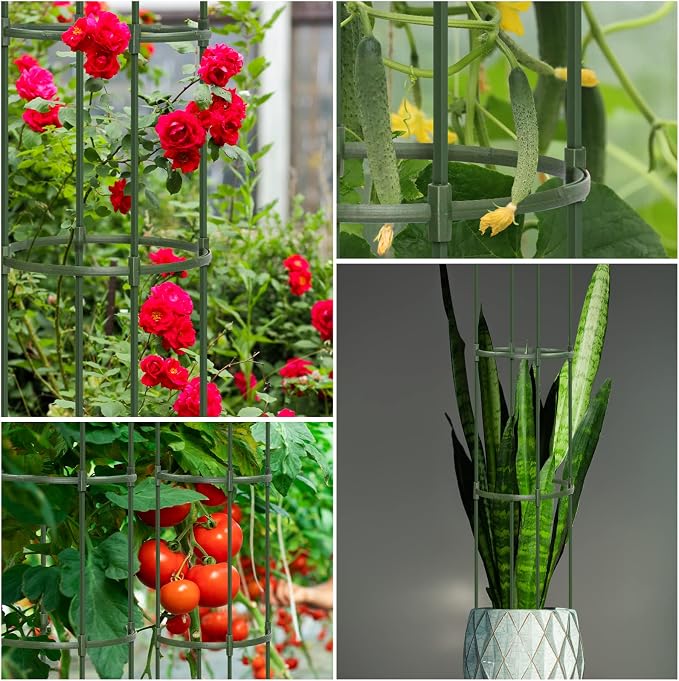 Garden Trellis, Tomato Cage Tall Plant Support Climbing Vines Flowers Stands - Image 8