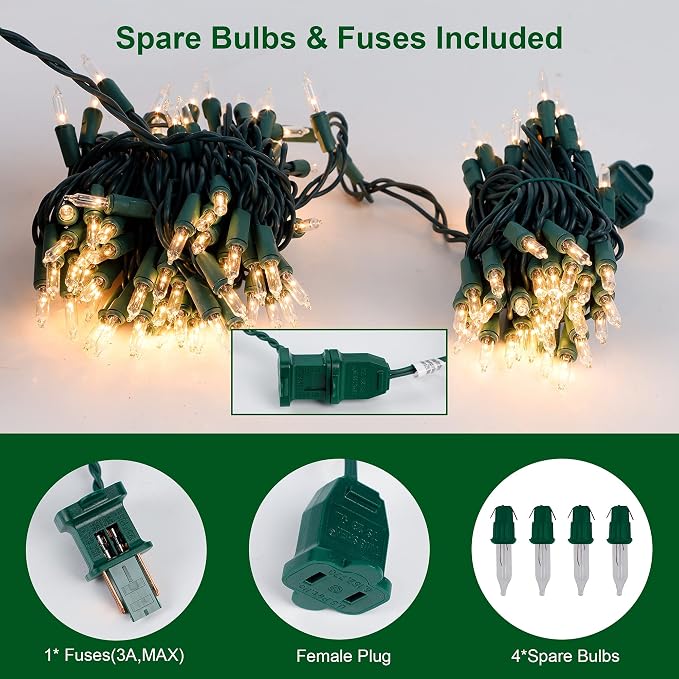 Christmas Lights, 120V UL Certified Connectable Xmas Tree Light - Image 6