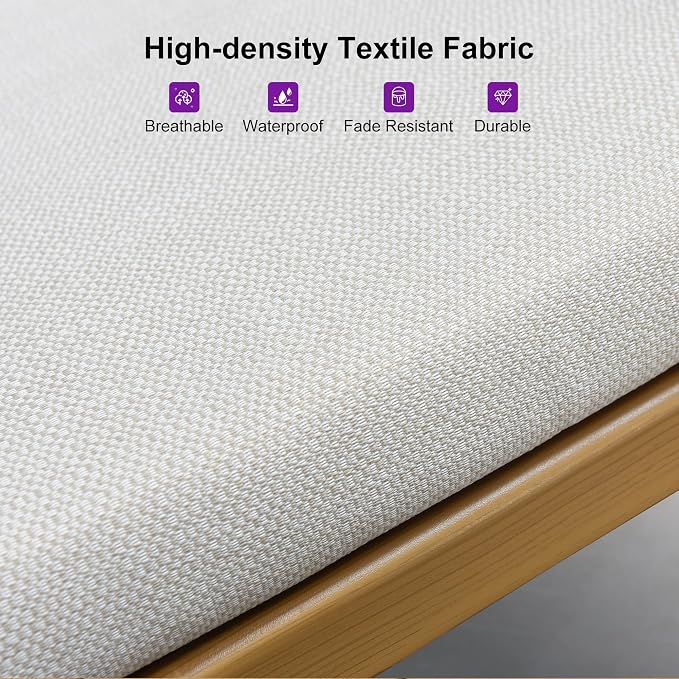 PURPLE LEAF 5-Piece Patio Dining Set Outdoor Furniture Deep Teak Round Table - Image 4