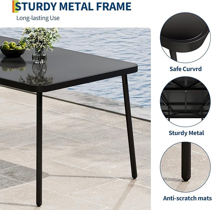 GarveeLife 7 Piece Patio Dining Set, Outdoor All-Weather Wicker Furniture - Image 5