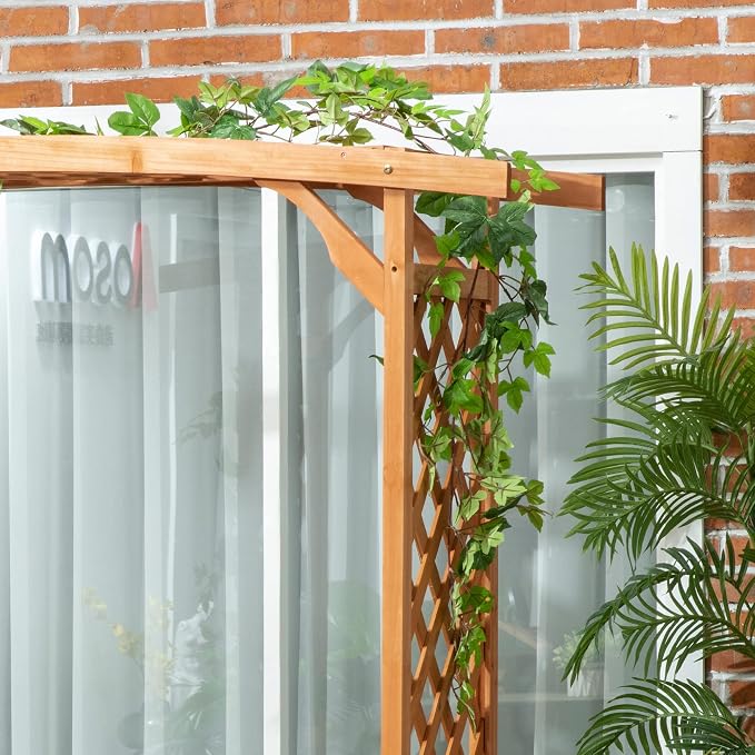 Outsunny Patio Garden Bench Arbor Arch - Image 6